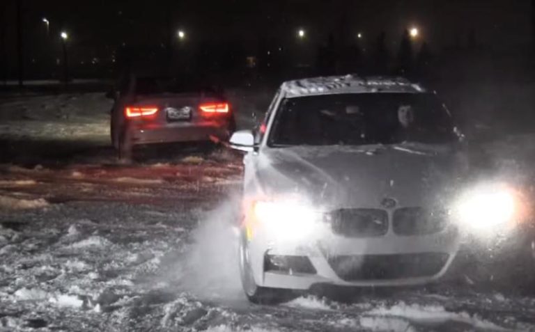 BMW me ESP fikur kundër Audi – gara në borë (Video)