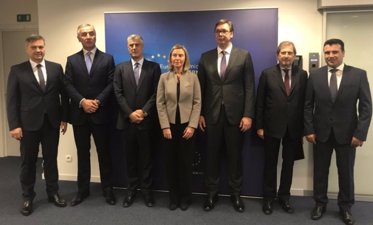 Thaçi deklarohet pas takimit të liderëve të Ballkanit Perëndimor me Mogherinin
