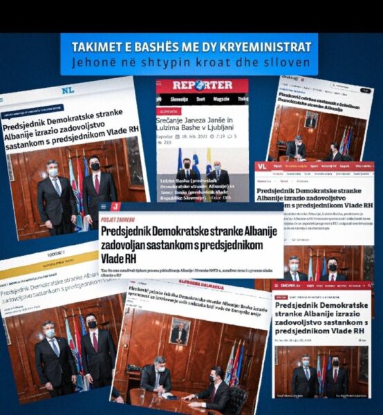Takimet e Bashës me dy kryeministrat: jehonë në shtypin kroat dhe slloven