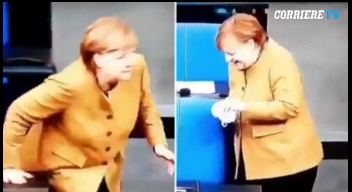 Momenti epik! Merkel harron maskën në foltoren e Kuvendit, shihni si kthehet me vrap për ta marrë