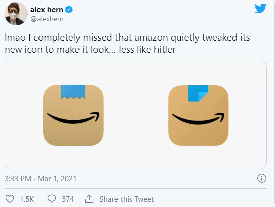 Amazon ndryshon logon e aplikacionit që i ngjante Adolf Hitler-it