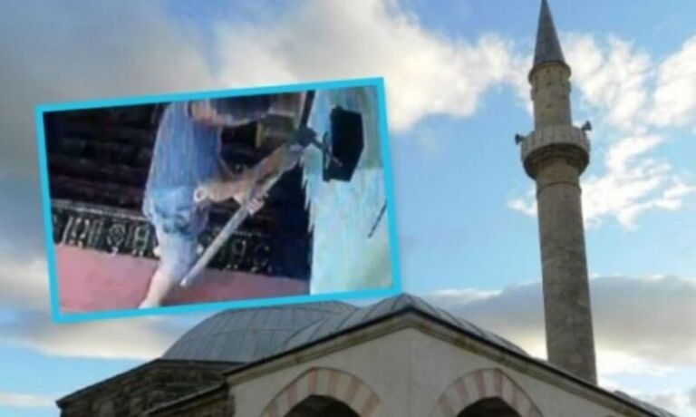 600 euro vidhen në një xhami në Gjilan