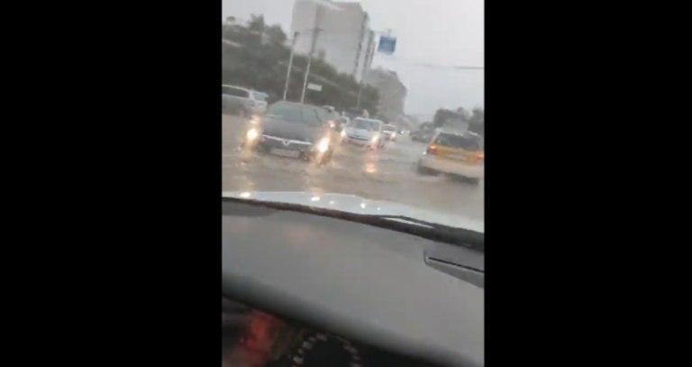 VIDEO – Në Shkup shi i madh dhe breshër