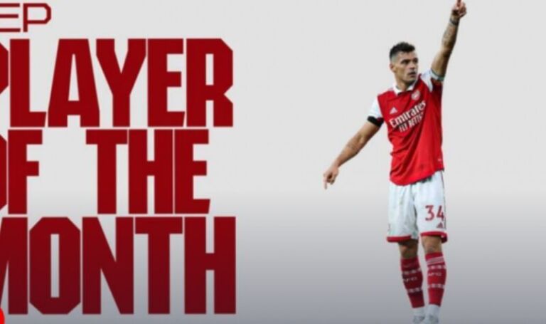 Fansat e zgjedhin Granit Xhakën lojtarin e muajit te Arsenali