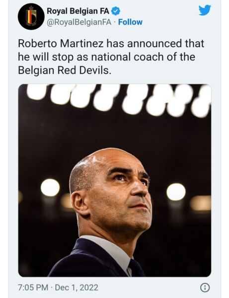 Jep dorëheqjen trajneri i Belgjikës