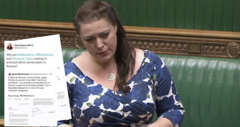 Deputetja britanike, Alicia Kearns: Asociacioni, presion brutal ndaj Kosovës