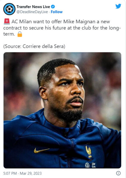 Milan – Maignain, lajm i fundit nga Italia