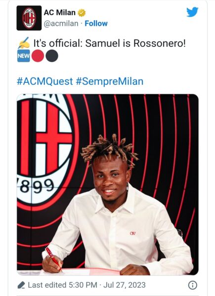Milan godet në cak, transformon sulmuesi