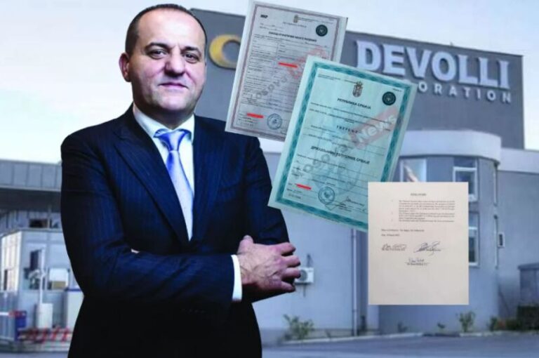 Blerim Devolli nxori dokumente të shtetësisë serbe në vitin 2021 në Kragujevc