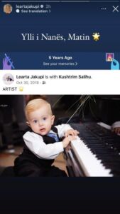 Learta përmallohet për të kaluarën, bën një postim me të cilin i emocionoi të gjithë