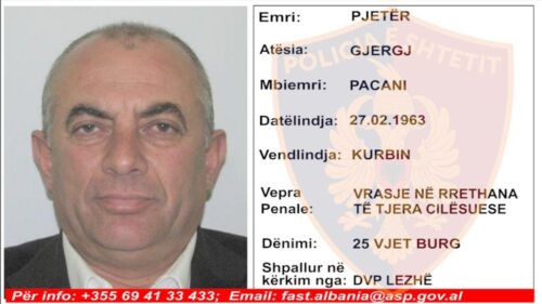 (EMRI) Kreu vrasje të dyfishtë në 2011, arrestohet 59-vjeçari, pjesë e listes “Top 50 më të kërkuarve”