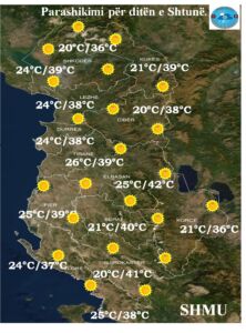 Fundjava e “pushtuar” nga vala e të nxehtit! Parashikimi i motit, temperaturat arrijnë deri në 43 gradë Celsius