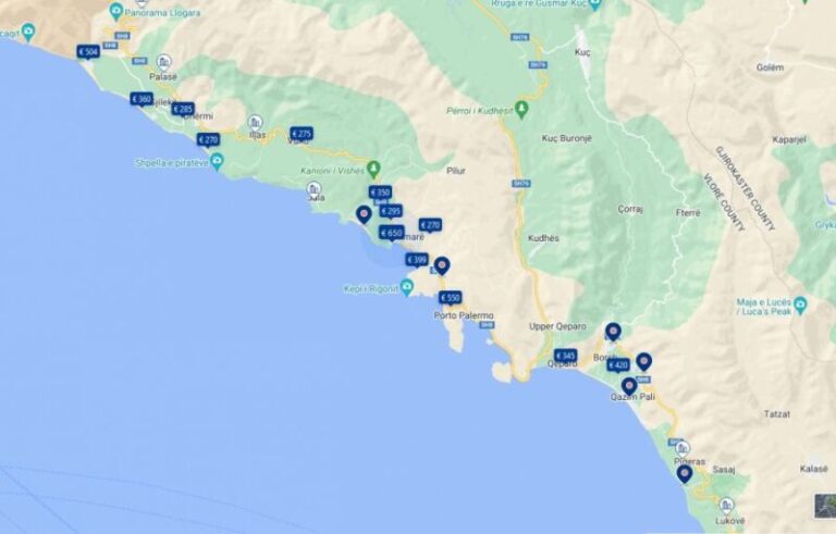 Jugu shtrenjtohet me 25-30% këtë vit, akomodimi fillon nga 60 euro deri në 600 euro në natë