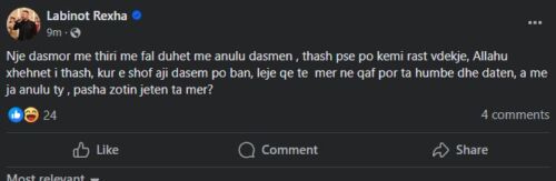 Labinot Rexha pretendon se e ka mashtruar një dasmor, thotë se e ka marrë “në qafë”