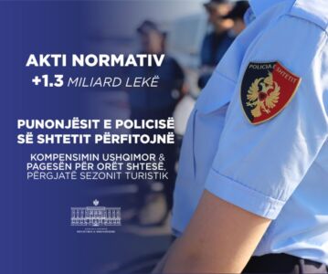 Akti Normativ/Qeveria miraton pagesat për orët shtesë të punonjësve të policisë dhe kompensimin financiar ushqimor