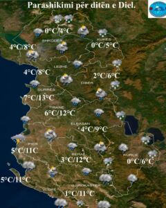 Mos harroni çadrat sot! Si parashikohet moti për ditën e sotme, 15 dhjetor