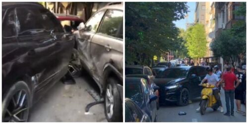 Ndjekje spektakolare si nëpër filma në ‘zemër’ të Tiranës, përplasen 4 automjete, arrestohet një person